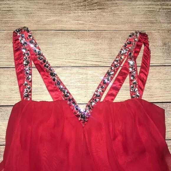 Adrianna Papell Flyaway Dress with Beaded Straps - Picture 5 of 8